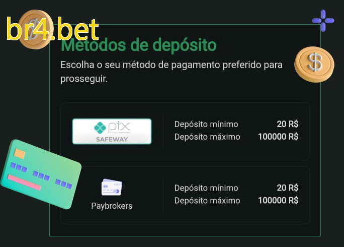 O cassino br4.betbet oferece uma grande variedade de métodos de pagamento
